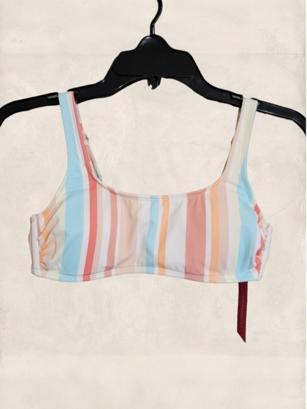 Xhilaration Striped Multi-Colored Bikini Top Size M Juniors